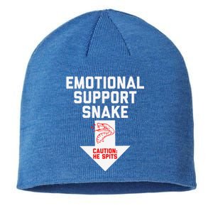 Crude Humor Inappropriate Emotional Support Snake Halloween Sustainable Beanie