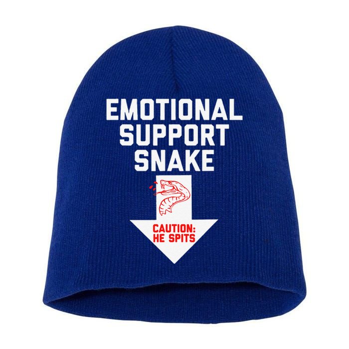 Crude Humor Inappropriate Emotional Support Snake Halloween Short Acrylic Beanie