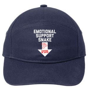 Crude Humor Inappropriate Emotional Support Snake Halloween 7-Panel Snapback Hat