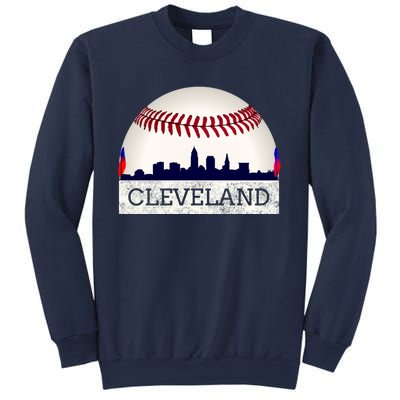 Cleveland Hometown Indian Tribe Design Skyline Ball Design Sweatshirt