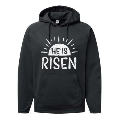 Christian He Is Risen Sun Resurrection Easter Performance Fleece Hoodie