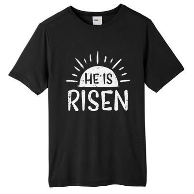 Christian He Is Risen Sun Resurrection Easter Tall Fusion ChromaSoft Performance T-Shirt