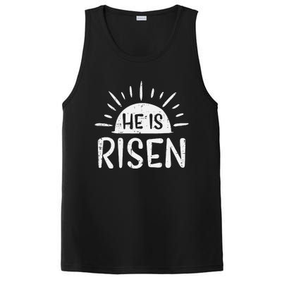 Christian He Is Risen Sun Resurrection Easter PosiCharge Competitor Tank