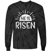 Christian He Is Risen Sun Resurrection Easter Tie-Dye Long Sleeve Shirt