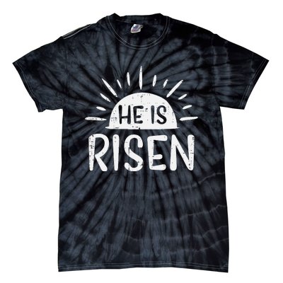 Christian He Is Risen Sun Resurrection Easter Tie-Dye T-Shirt