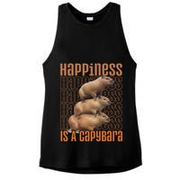 Capybara Happiness Is A Capybara Ladies PosiCharge Tri-Blend Wicking Tank