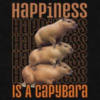 Capybara Happiness Is A Capybara Ladies PosiCharge Tri-Blend Wicking Tank