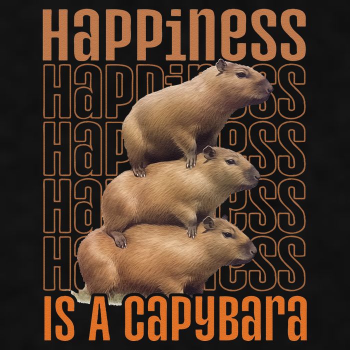 Capybara Happiness Is A Capybara Ladies PosiCharge Tri-Blend Wicking Tank