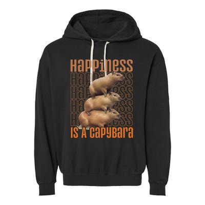 Capybara Happiness Is A Capybara Garment-Dyed Fleece Hoodie