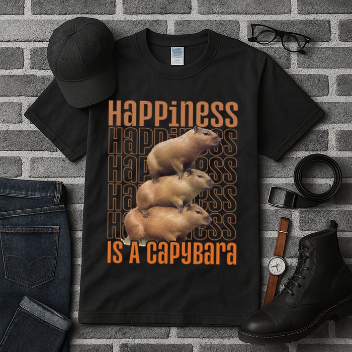 Capybara Happiness Is A Capybara Tall T-Shirt