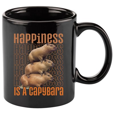 Capybara Happiness Is A Capybara 11oz C Handle Ceramic Mug