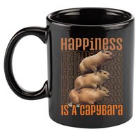 Capybara Happiness Is A Capybara 11oz C Handle Ceramic Mug