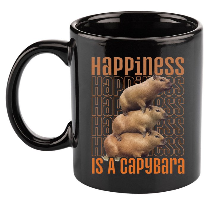 Capybara Happiness Is A Capybara 11oz C Handle Ceramic Mug