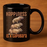 Capybara Happiness Is A Capybara 11oz C Handle Ceramic Mug