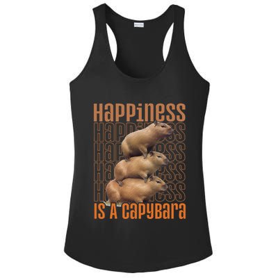 Capybara Happiness Is A Capybara Ladies PosiCharge Competitor Racerback Tank