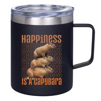 Capybara Happiness Is A Capybara 12oz Stainless Steel Coffee Mug