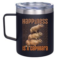 Capybara Happiness Is A Capybara 12oz Stainless Steel Coffee Mug