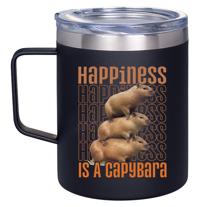 Capybara Happiness Is A Capybara 12oz Stainless Steel Coffee Mug