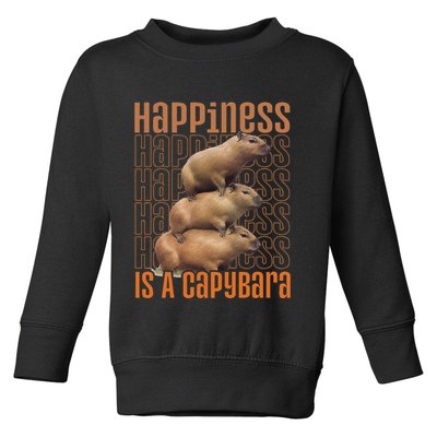 Capybara Happiness Is A Capybara Toddler Sweatshirt