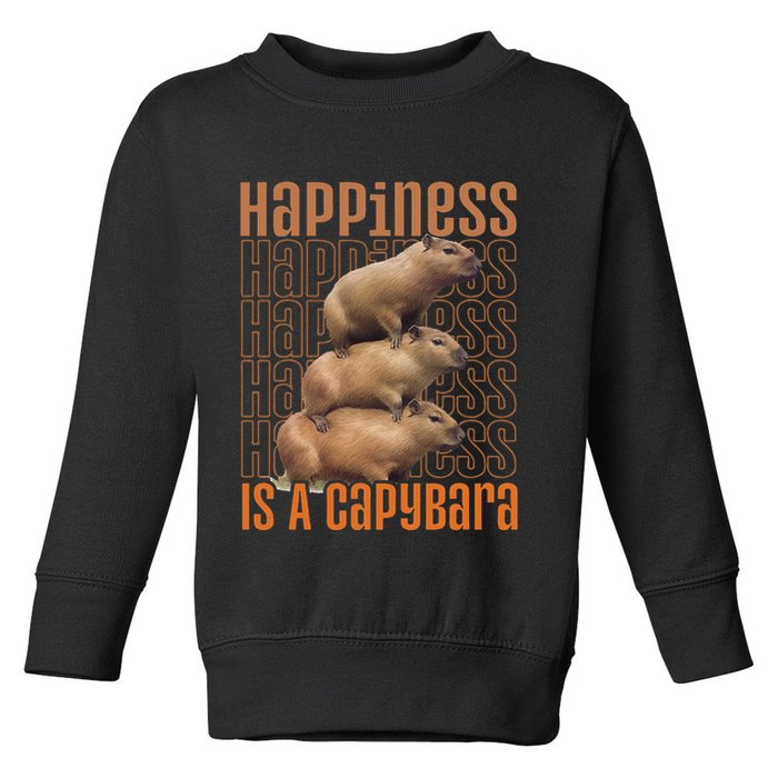 Capybara Happiness Is A Capybara Toddler Sweatshirt