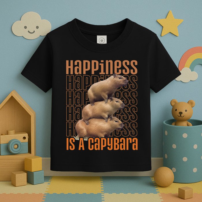 Capybara Happiness Is A Capybara Toddler T-Shirt