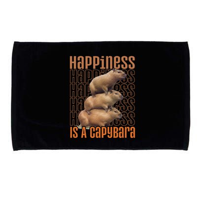 Capybara Happiness Is A Capybara Microfiber Hand Towel