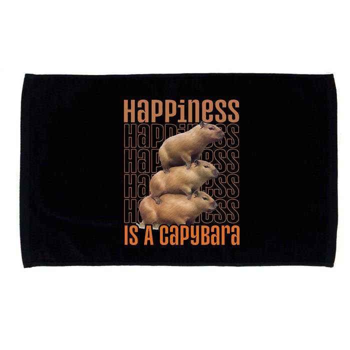 Capybara Happiness Is A Capybara Microfiber Hand Towel