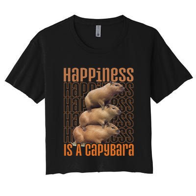 Capybara Happiness Is A Capybara Crop Top