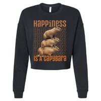 Capybara Happiness Is A Capybara Cropped Pullover Crew