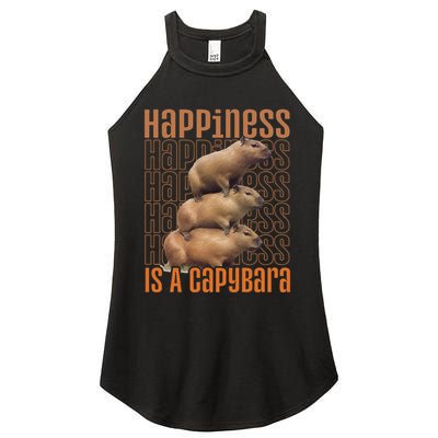 Capybara Happiness Is A Capybara Women's Perfect Tri Rocker Tank