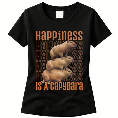 Capybara Happiness Is A Capybara Womens T-Shirt