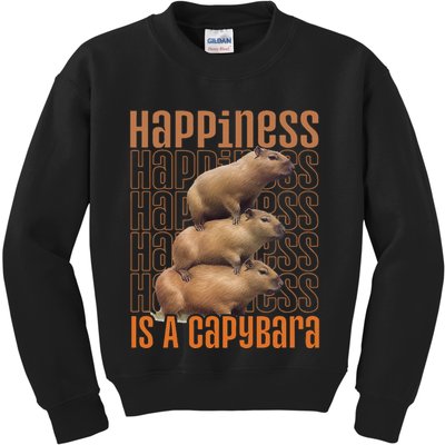 Capybara Happiness Is A Capybara Kids Sweatshirt