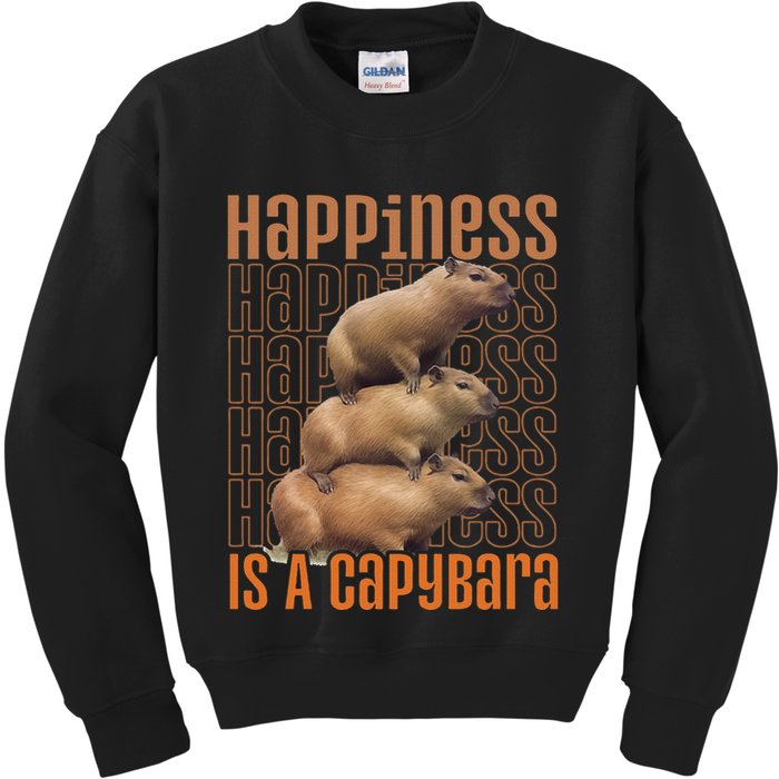 Capybara Happiness Is A Capybara Kids Sweatshirt