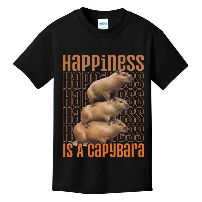 Capybara Happiness Is A Capybara Kids T-Shirt