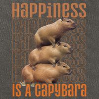 Capybara Happiness Is A Capybara Cotton Canvas Backpack