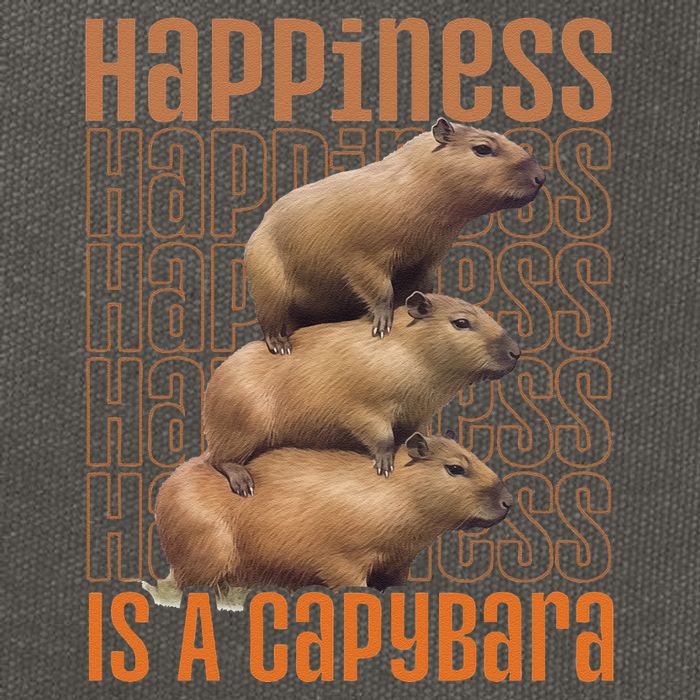Capybara Happiness Is A Capybara Cotton Canvas Backpack