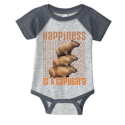 Capybara Happiness Is A Capybara Infant Baby Jersey Bodysuit