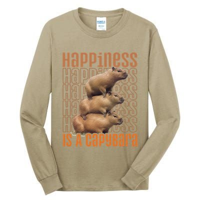 Capybara Happiness Is A Capybara Tall Long Sleeve T-Shirt