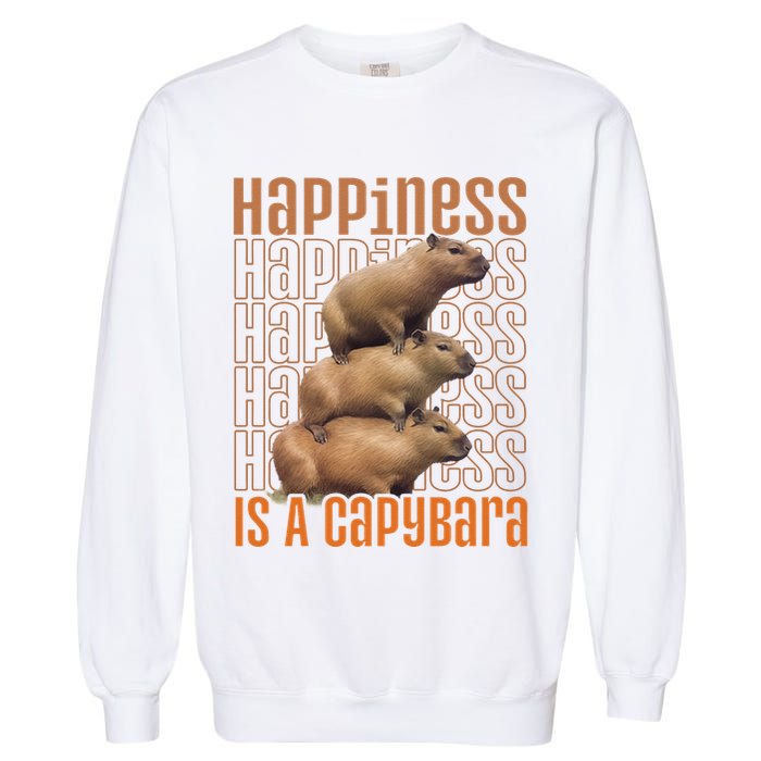 Capybara Happiness Is A Capybara Garment-Dyed Sweatshirt
