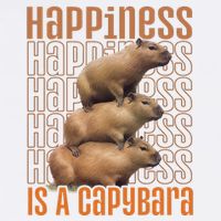Capybara Happiness Is A Capybara Garment-Dyed Sweatshirt