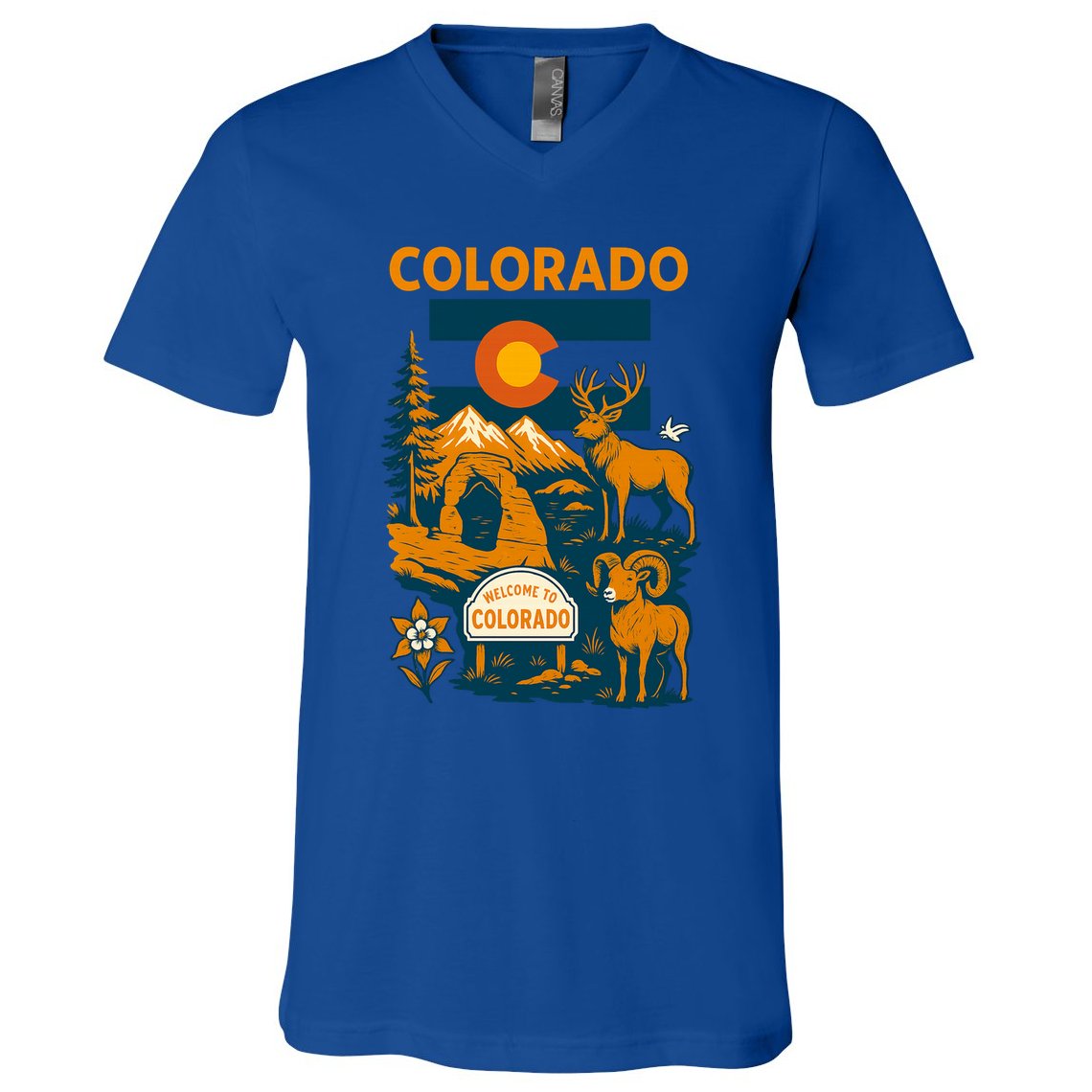 Connecticut Heritage Icons V-Neck T-Shirt