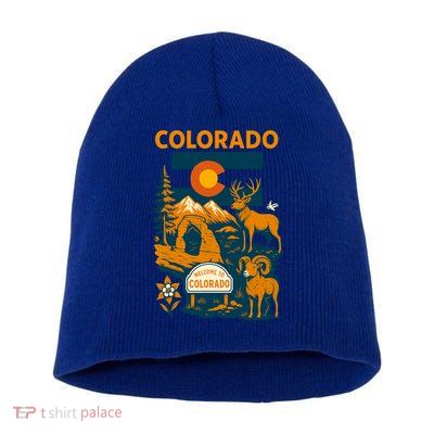 Connecticut Heritage Icons Short Acrylic Beanie