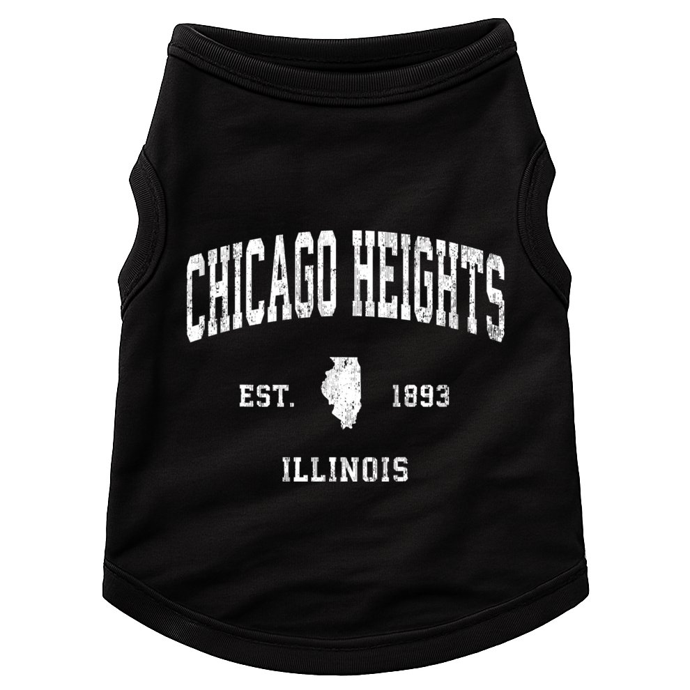 Chicago Heights Illinois Il Vintage Athletic Sports Doggie Tank