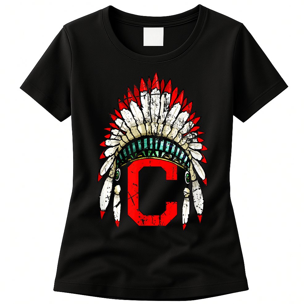 Cleveland Hometown Indian Tribe Vintage For Baseball Fans Womens T-Shirt