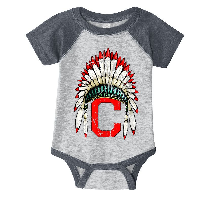 Cleveland Hometown Indian Tribe Vintage For Baseball Fans Infant Baby Jersey Bodysuit