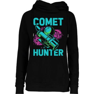 Comet Hunter I Astronomy Womens Funnel Neck Pullover Hood