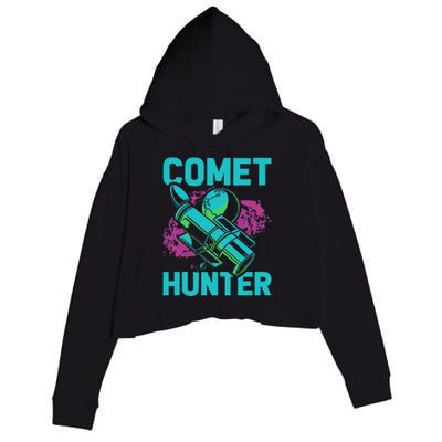 Comet Hunter I Astronomy Crop Fleece Hoodie