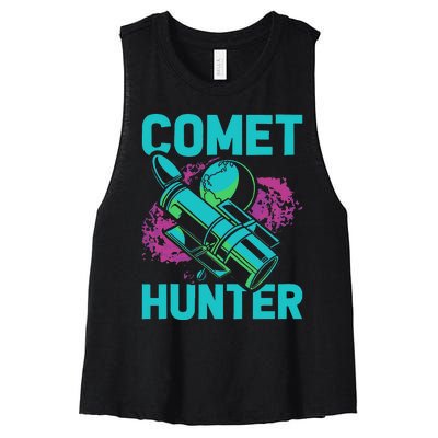 Comet Hunter I Astronomy Women's Racerback Cropped Tank