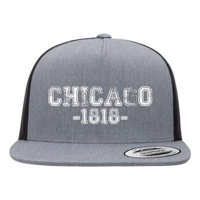 Chicago 1818 Retro Flat Bill Trucker Hat