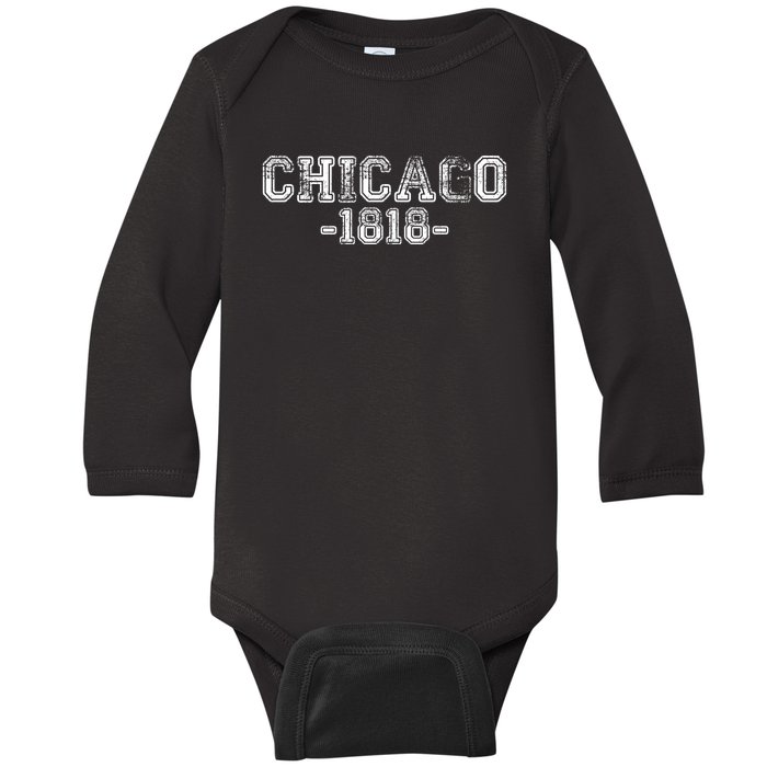 Chicago 1818 Retro Baby Long Sleeve Bodysuit